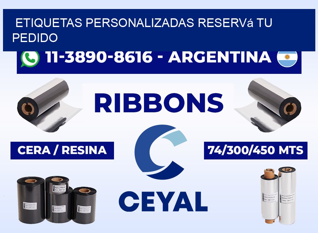 etiquetas personalizadas Reservá tu pedido
