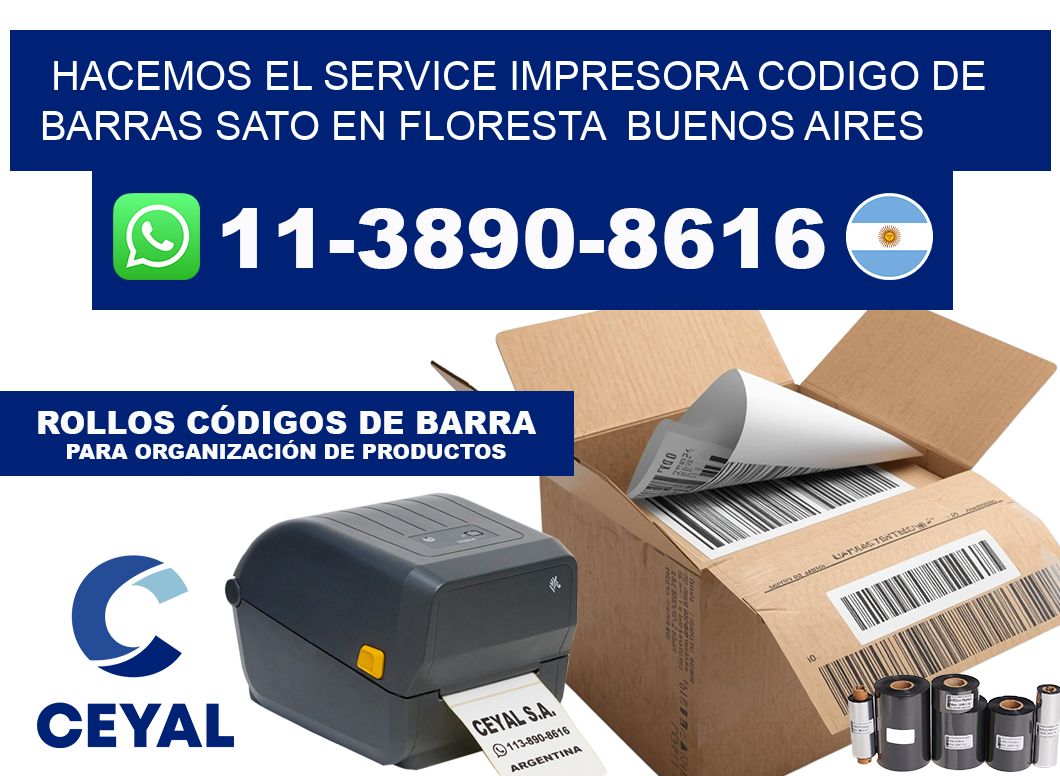 hacemos el service impresora codigo de barras Sato en Floresta Buenos Aires