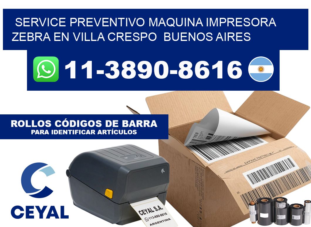 service preventivo Maquina impresora Zebra en Villa Crespo  Buenos Aires