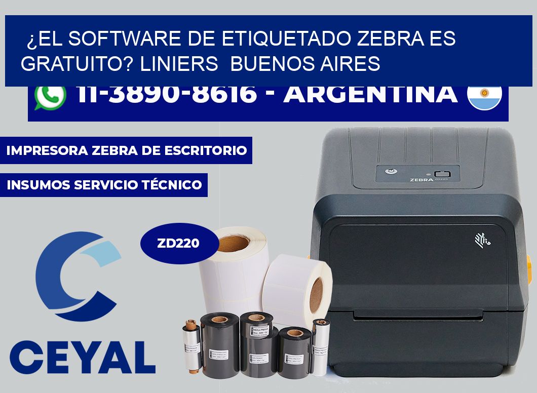¿El software de etiquetado Zebra es gratuito? Liniers Buenos Aires