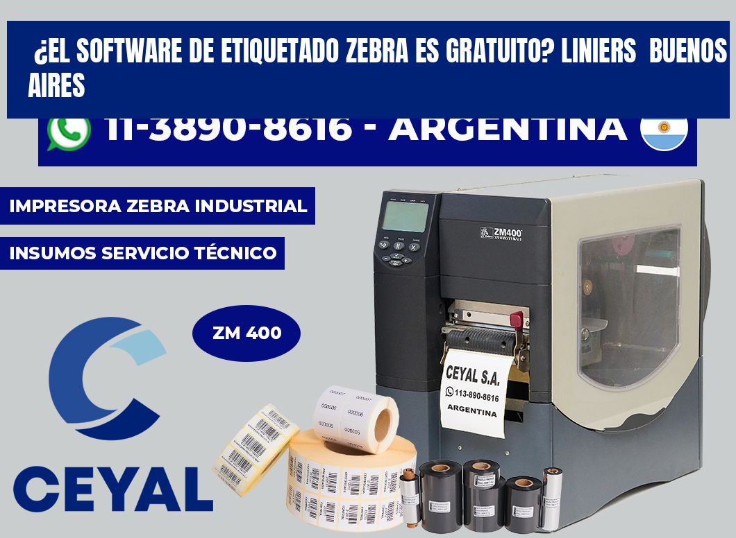 ¿El software de etiquetado Zebra es gratuito? Liniers Buenos Aires