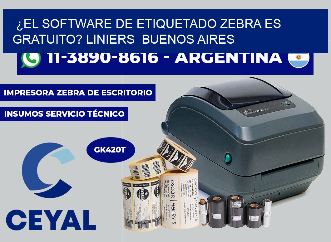¿El software de etiquetado Zebra es gratuito? Liniers Buenos Aires