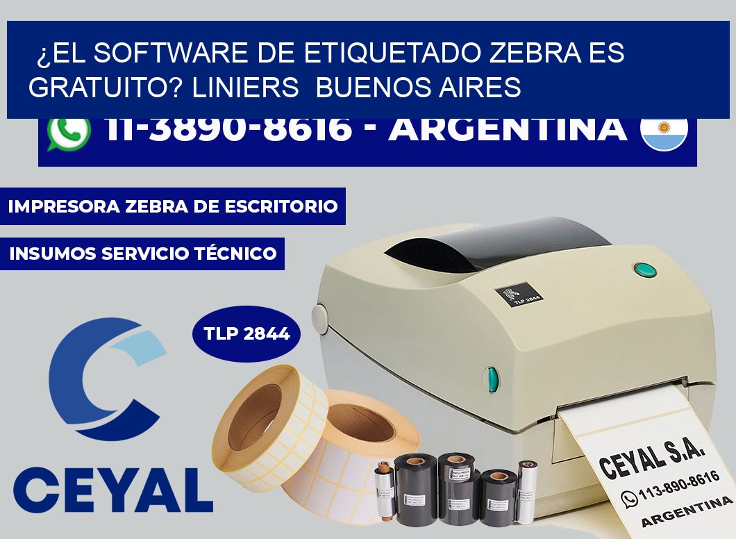 ¿El software de etiquetado Zebra es gratuito? Liniers  Buenos Aires
