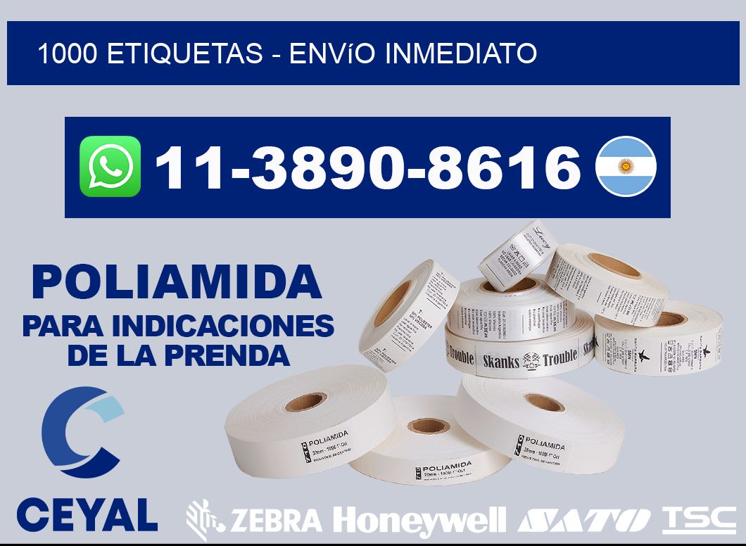 1000 ETIQUETAS - Envío inmediato