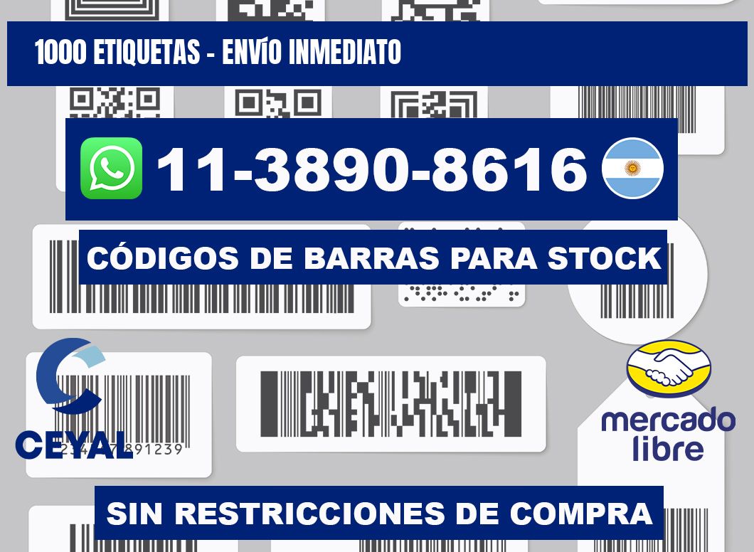 1000 ETIQUETAS - Envío inmediato