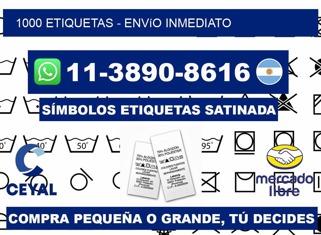 1000 ETIQUETAS - Envío inmediato