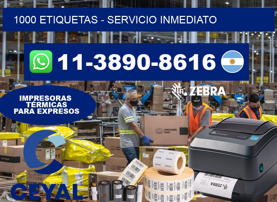 1000 ETIQUETAS - Servicio inmediato