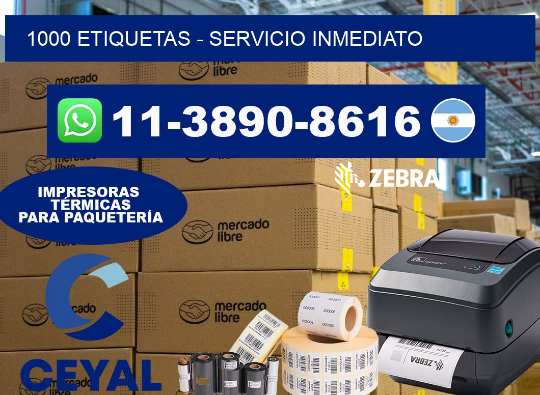 1000 ETIQUETAS - Servicio inmediato