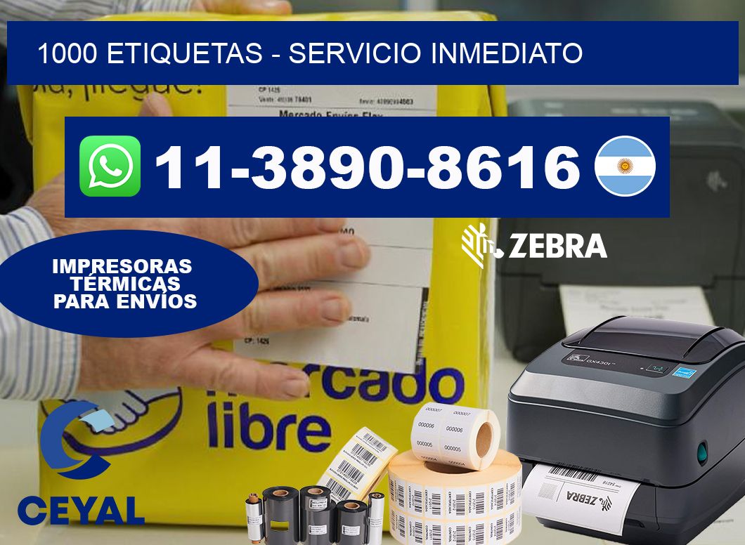 1000 ETIQUETAS – Servicio inmediato
