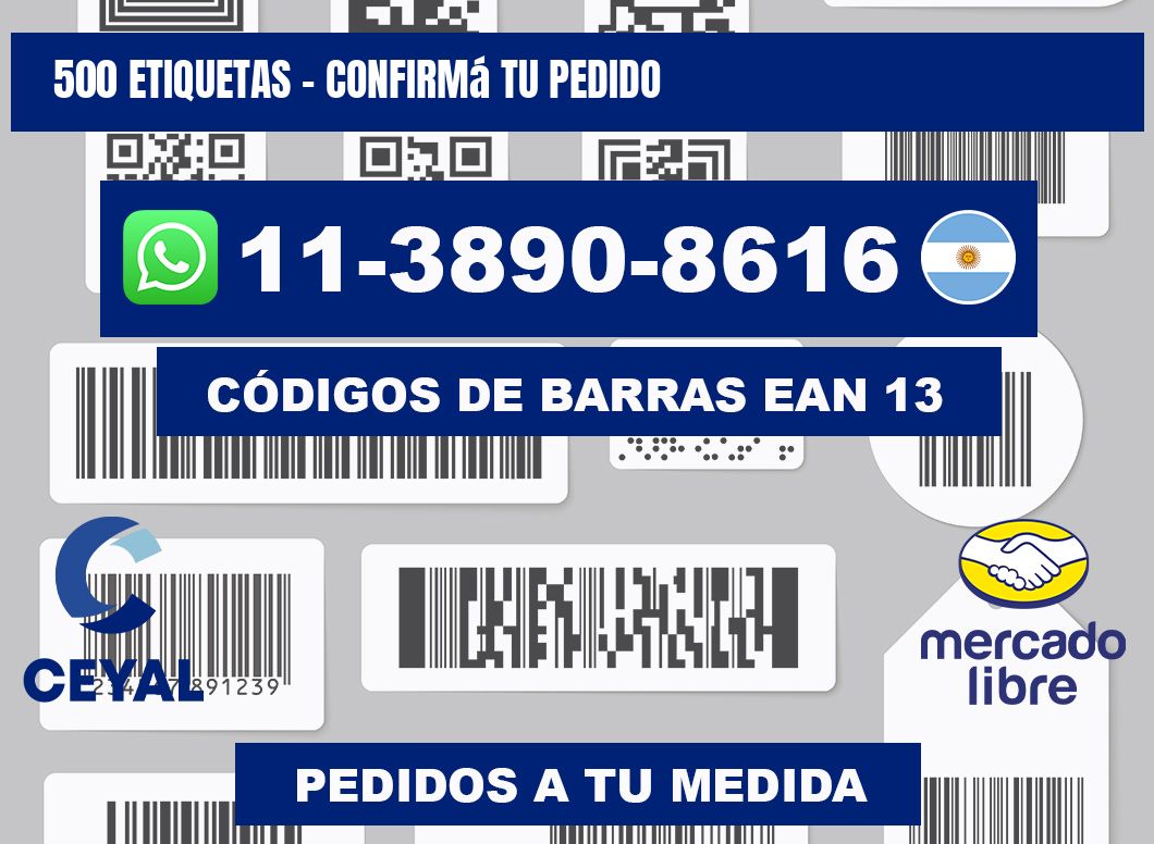 500 ETIQUETAS - Confirmá tu pedido