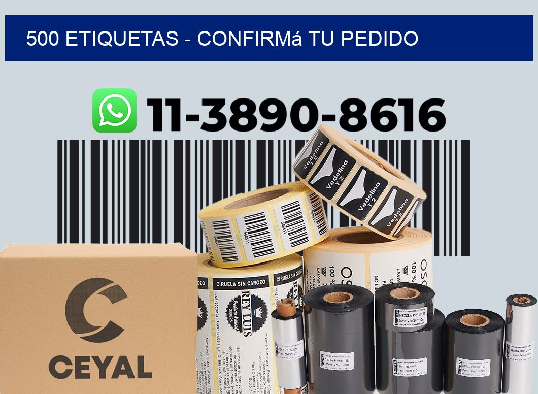 500 ETIQUETAS - Confirmá tu pedido