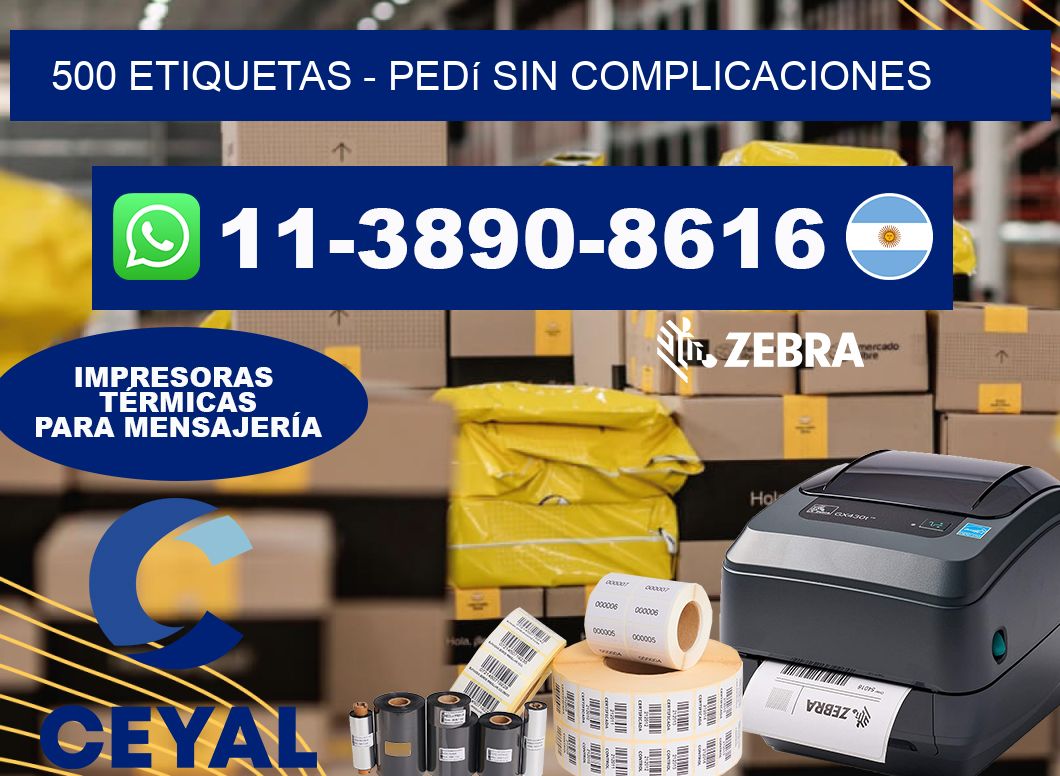 500 ETIQUETAS – Pedí sin complicaciones
