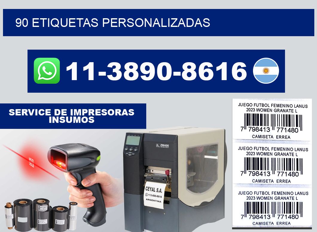 90 ETIQUETAS PERSONALIZADAS