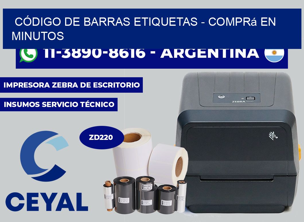 CÓDIGO DE BARRAS ETIQUETAS - Comprá en minutos