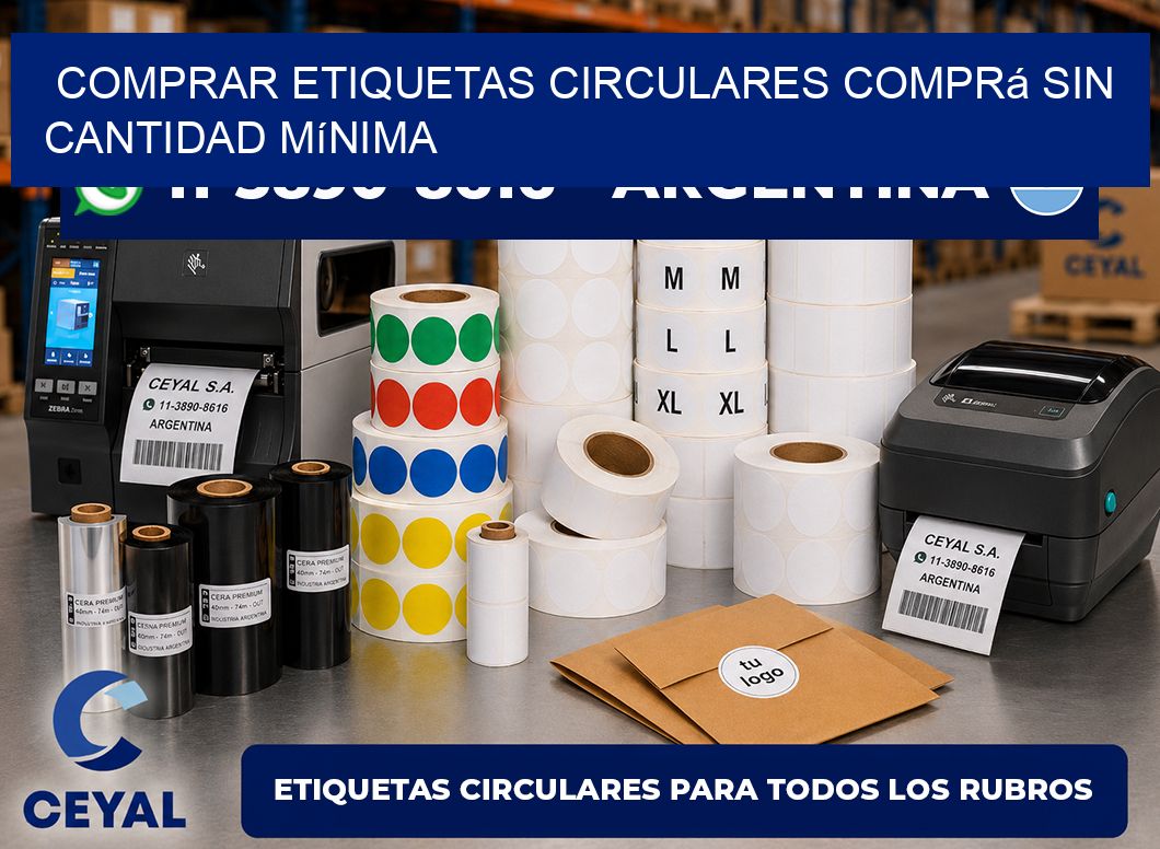 COMPRAR ETIQUETAS CIRCULARES Comprá sin cantidad mínima