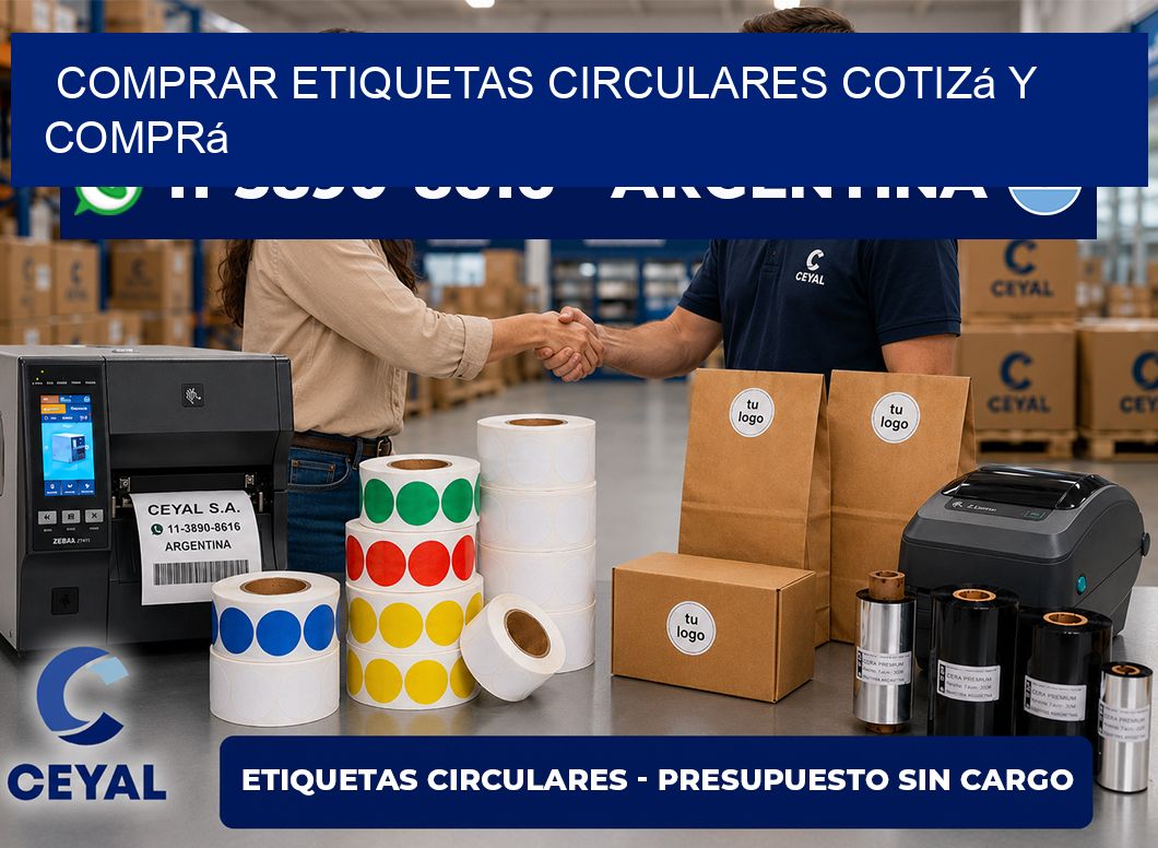 COMPRAR ETIQUETAS CIRCULARES Cotizá y comprá