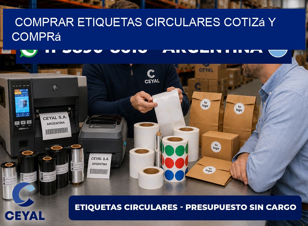 COMPRAR ETIQUETAS CIRCULARES Cotizá y comprá