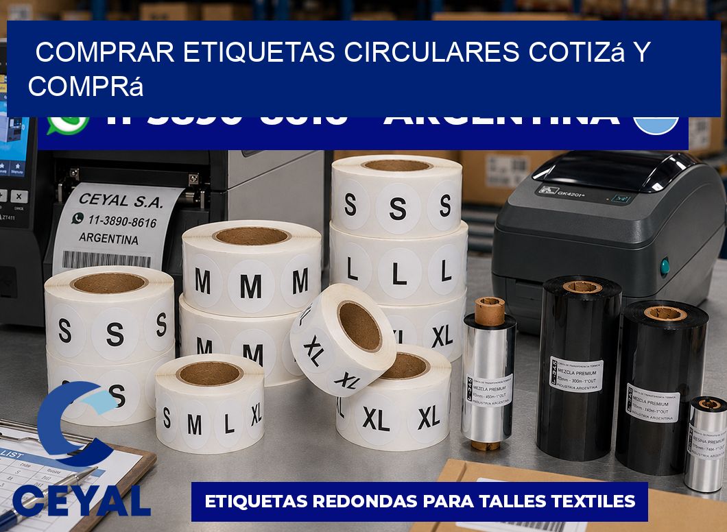 COMPRAR ETIQUETAS CIRCULARES Cotizá y comprá