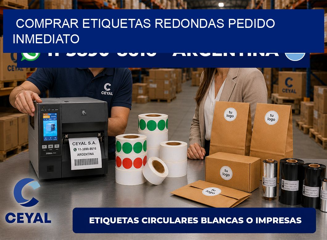 COMPRAR ETIQUETAS REDONDAS Pedido inmediato