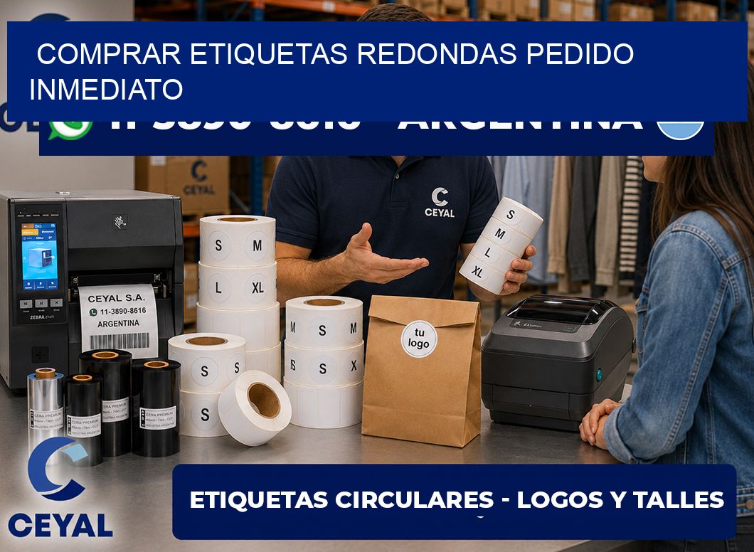 COMPRAR ETIQUETAS REDONDAS Pedido inmediato