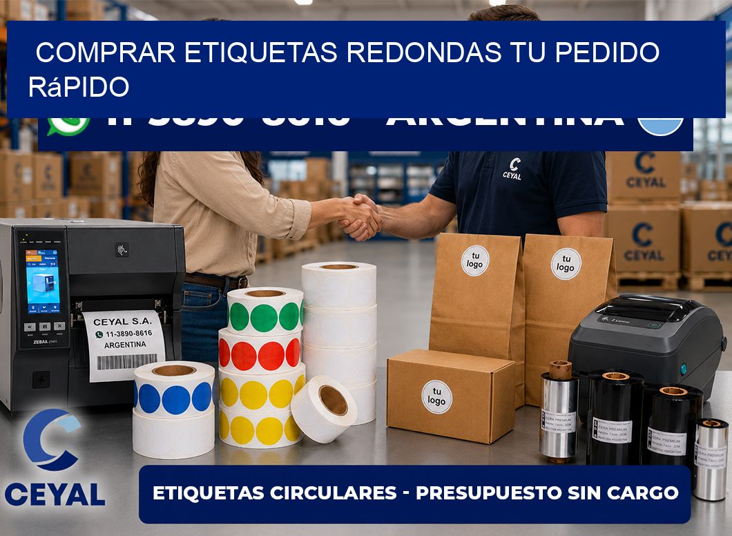 COMPRAR ETIQUETAS REDONDAS Tu pedido rápido