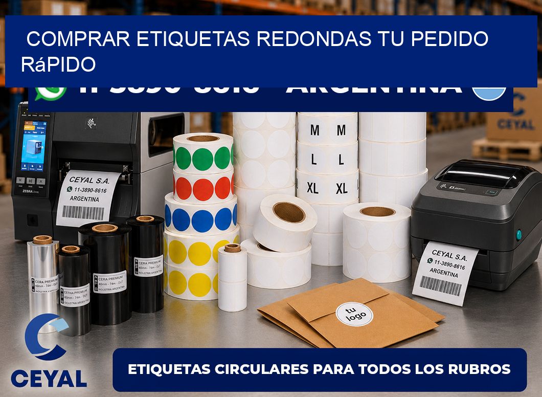 COMPRAR ETIQUETAS REDONDAS Tu pedido rápido