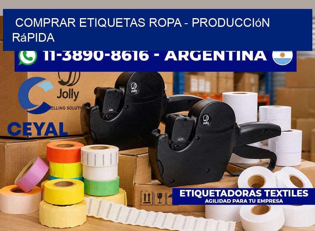 COMPRAR ETIQUETAS ROPA - Producción rápida
