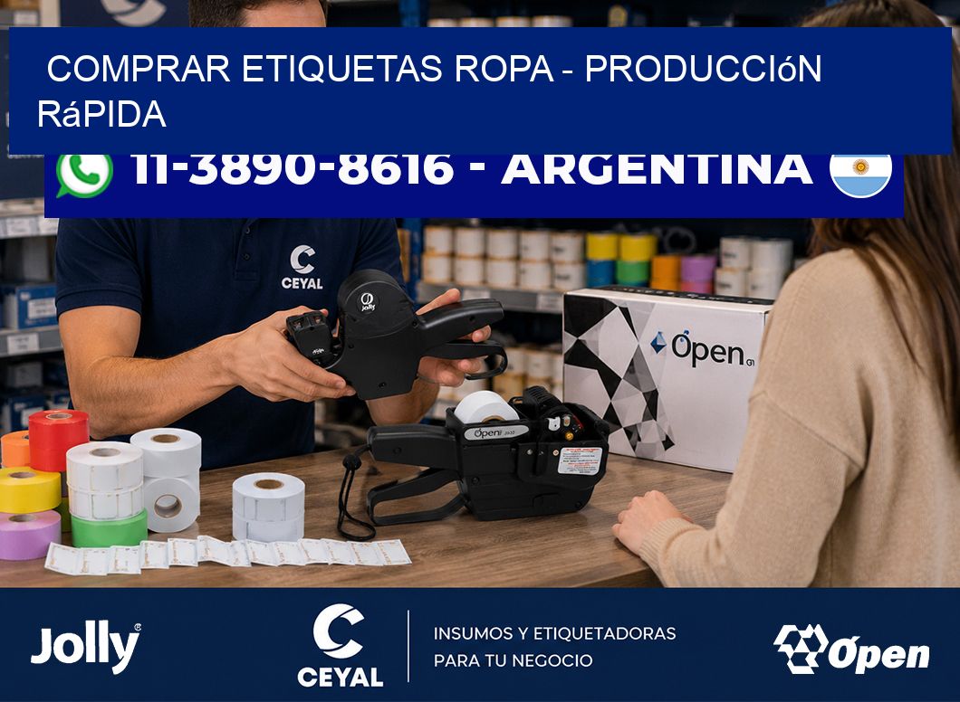 COMPRAR ETIQUETAS ROPA - Producción rápida