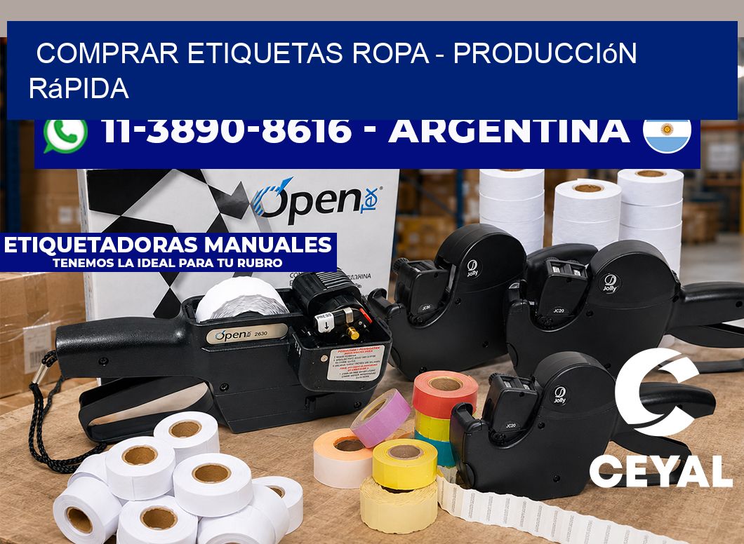 COMPRAR ETIQUETAS ROPA - Producción rápida