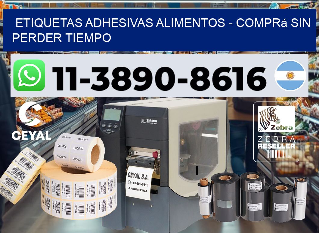ETIQUETAS ADHESIVAS ALIMENTOS - Comprá sin perder tiempo