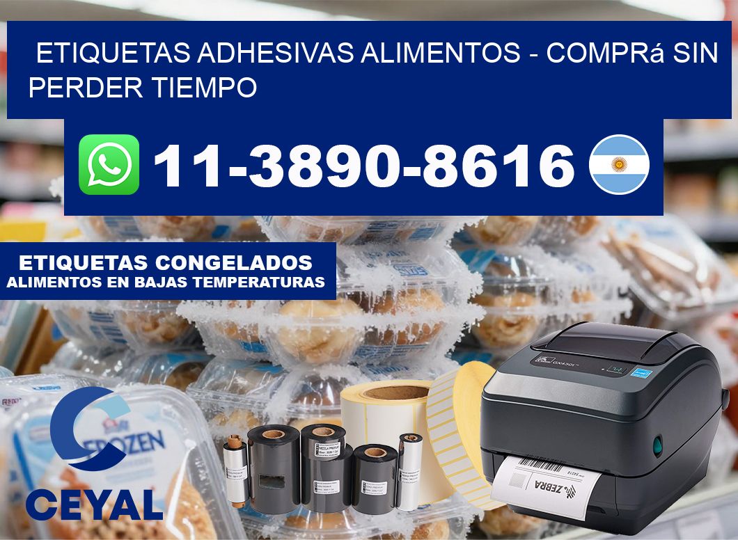 ETIQUETAS ADHESIVAS ALIMENTOS - Comprá sin perder tiempo