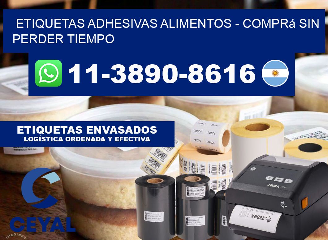 ETIQUETAS ADHESIVAS ALIMENTOS - Comprá sin perder tiempo