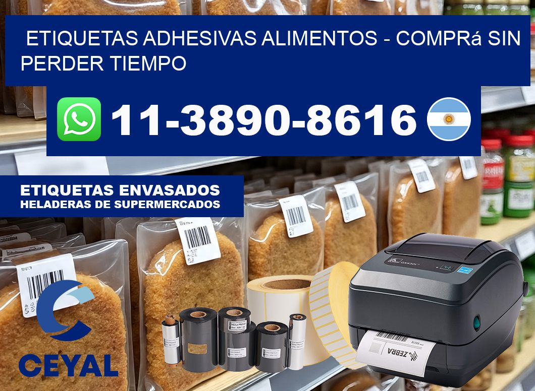 ETIQUETAS ADHESIVAS ALIMENTOS – Comprá sin perder tiempo