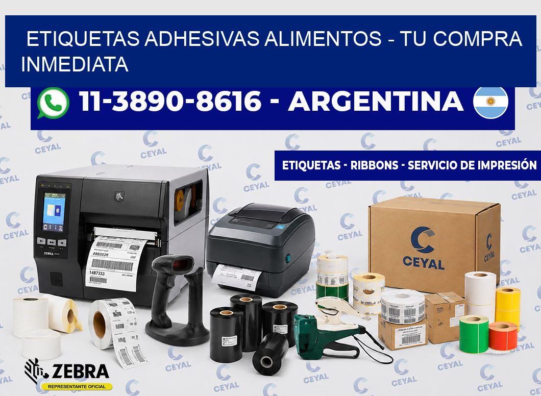 ETIQUETAS ADHESIVAS ALIMENTOS - Tu compra inmediata