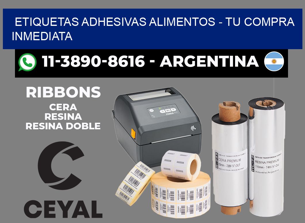 ETIQUETAS ADHESIVAS ALIMENTOS - Tu compra inmediata