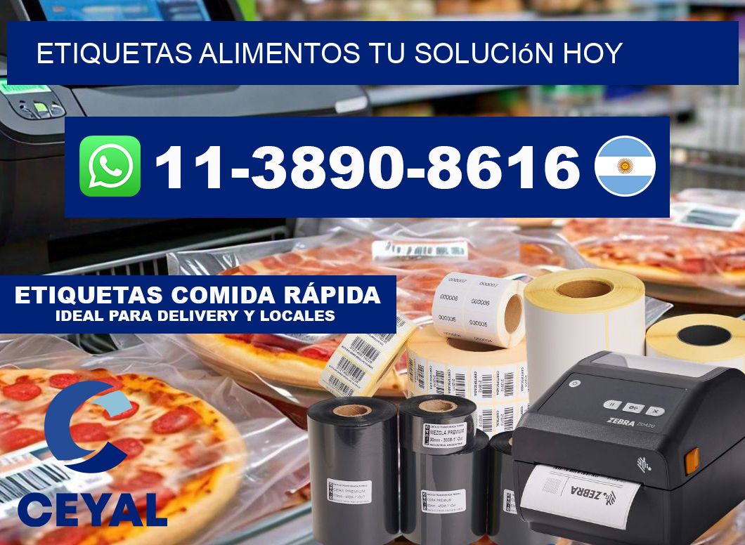 ETIQUETAS ALIMENTOS Tu solución hoy