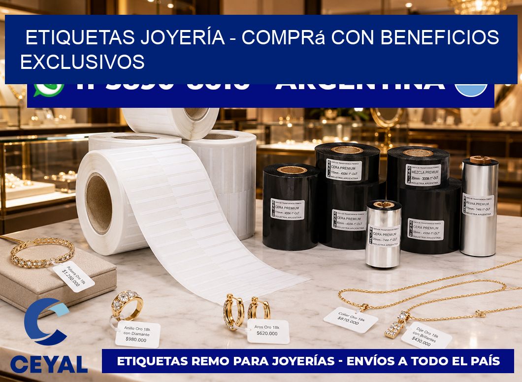 ETIQUETAS JOYERÍA - Comprá con beneficios exclusivos