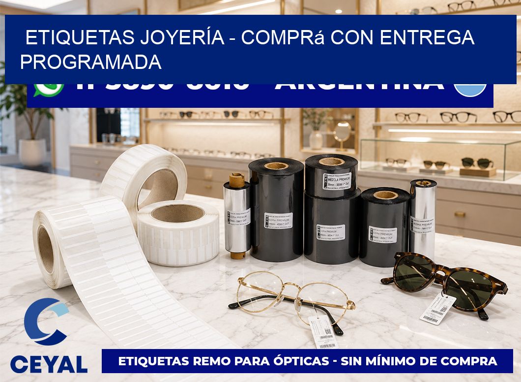 ETIQUETAS JOYERÍA - Comprá con entrega programada
