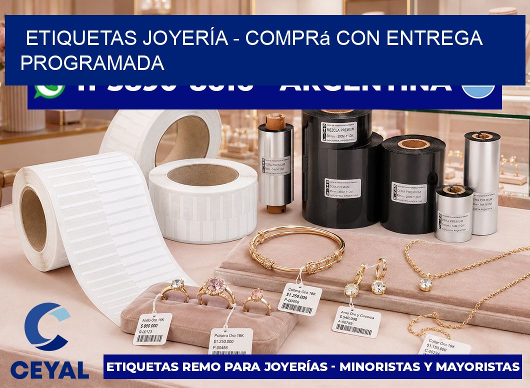 ETIQUETAS JOYERÍA - Comprá con entrega programada