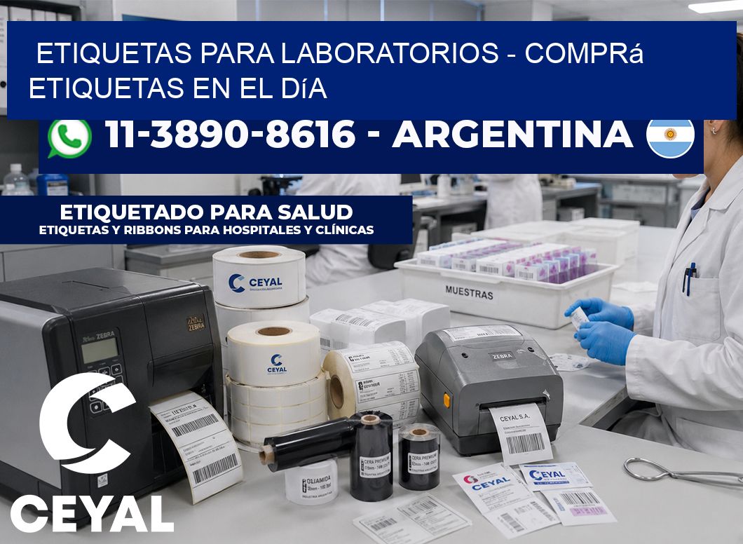 ETIQUETAS PARA LABORATORIOS - Comprá etiquetas en el día