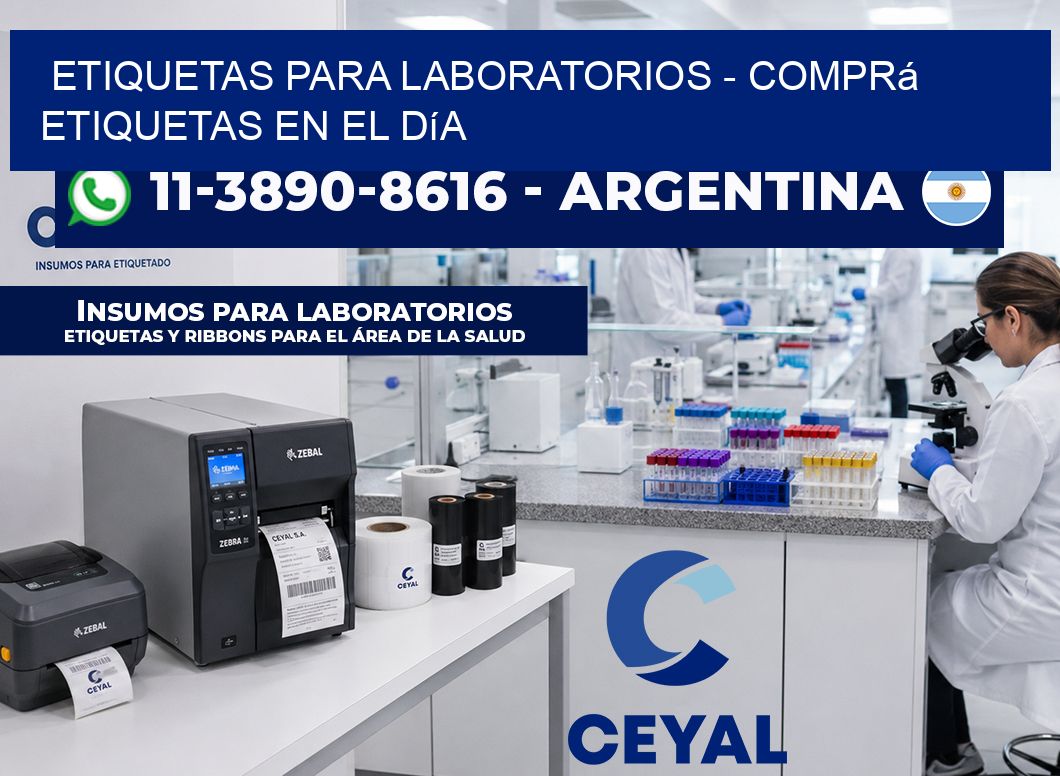 ETIQUETAS PARA LABORATORIOS - Comprá etiquetas en el día
