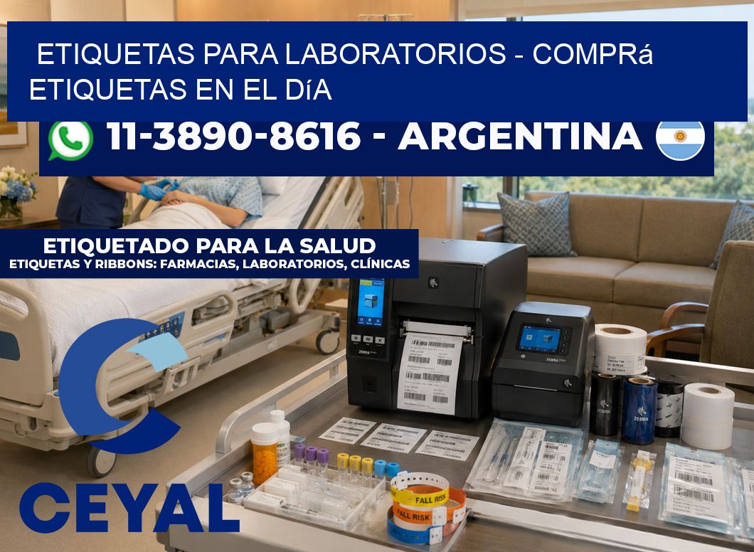 ETIQUETAS PARA LABORATORIOS - Comprá etiquetas en el día