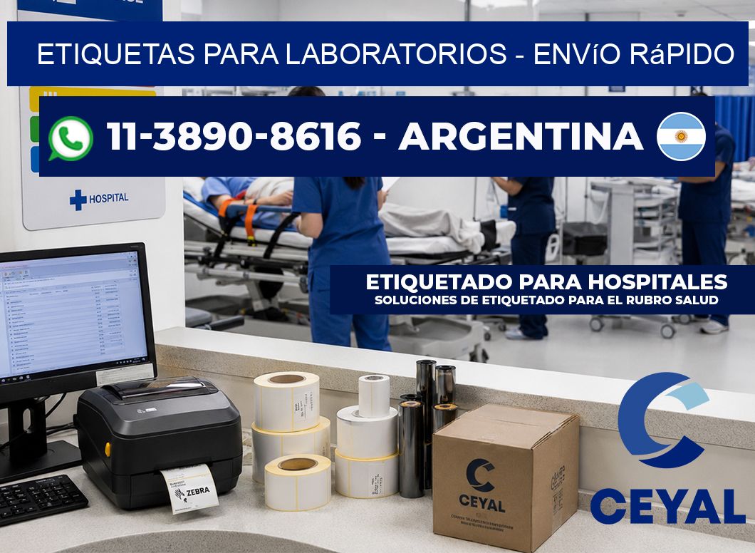ETIQUETAS PARA LABORATORIOS - Envío rápido