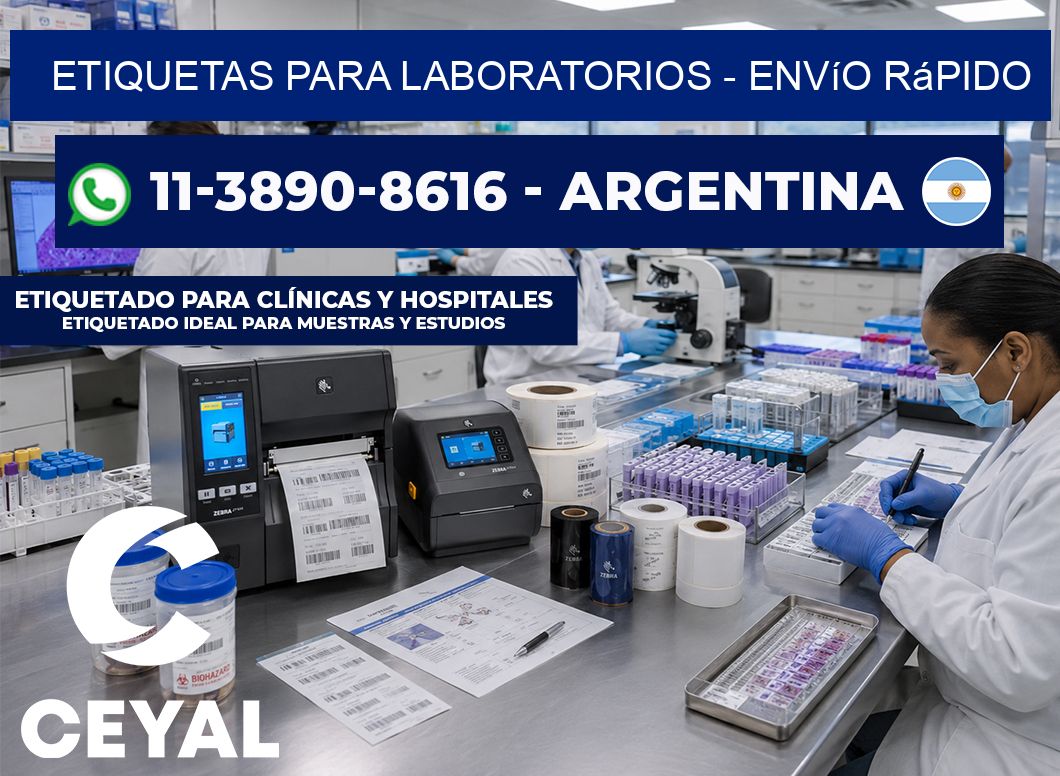 ETIQUETAS PARA LABORATORIOS - Envío rápido