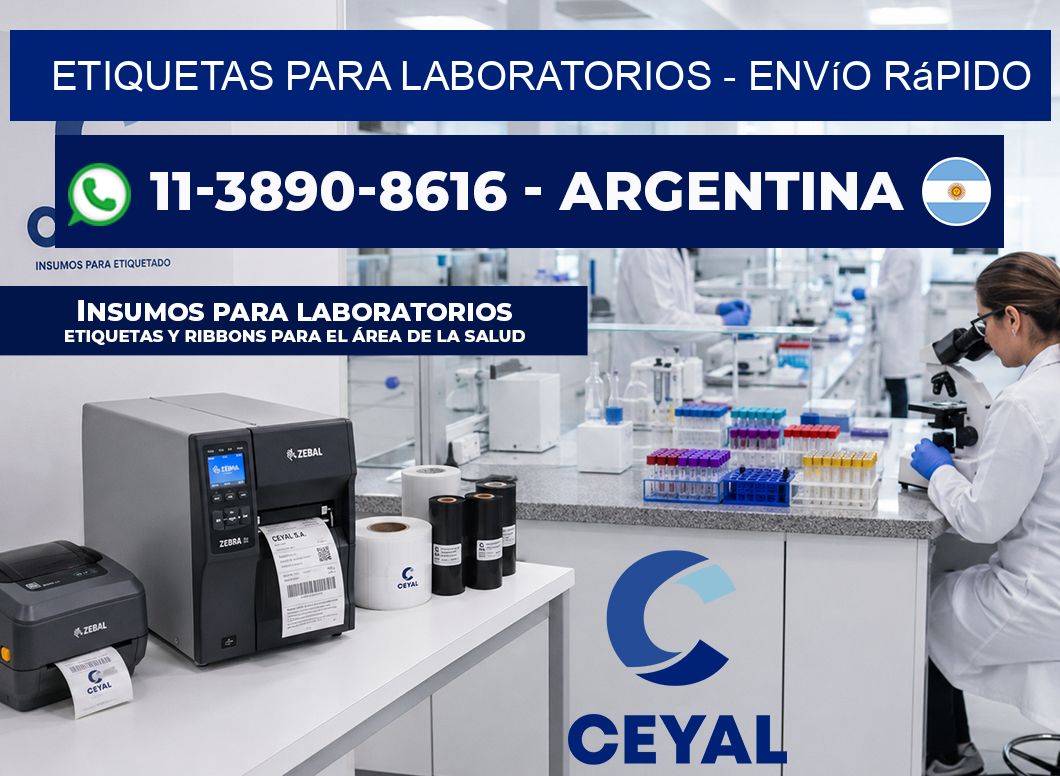 ETIQUETAS PARA LABORATORIOS - Envío rápido
