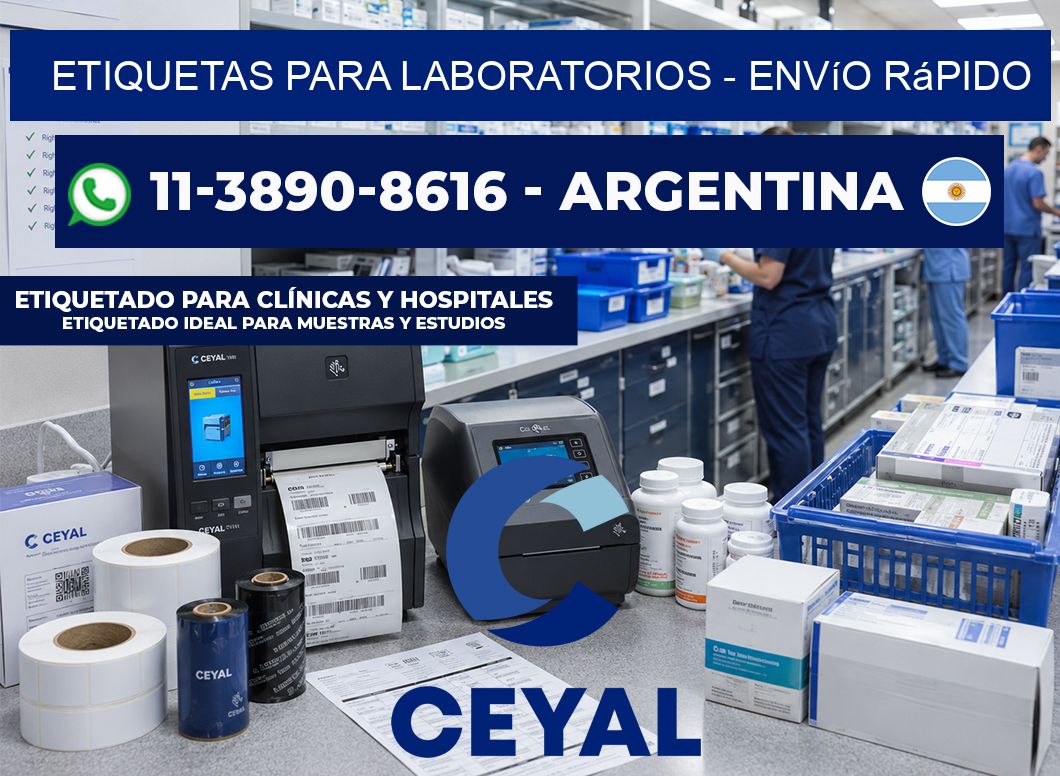 ETIQUETAS PARA LABORATORIOS - Envío rápido