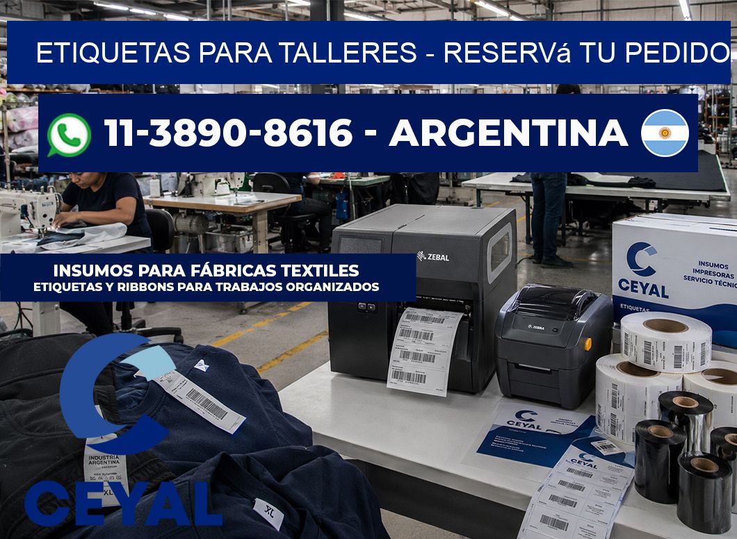 ETIQUETAS PARA TALLERES – Reservá tu pedido