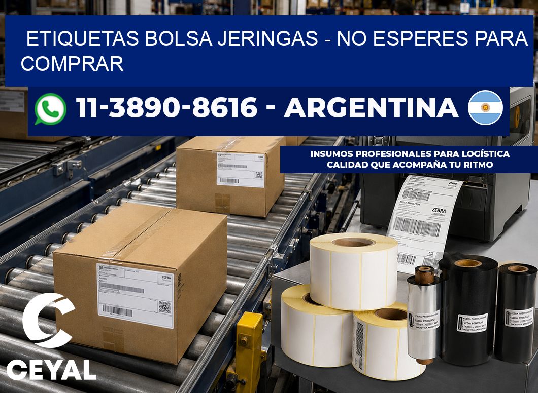Etiquetas Bolsa jeringas - No esperes para comprar