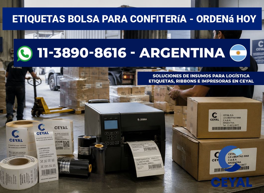 Etiquetas Bolsa para confitería - Ordená hoy