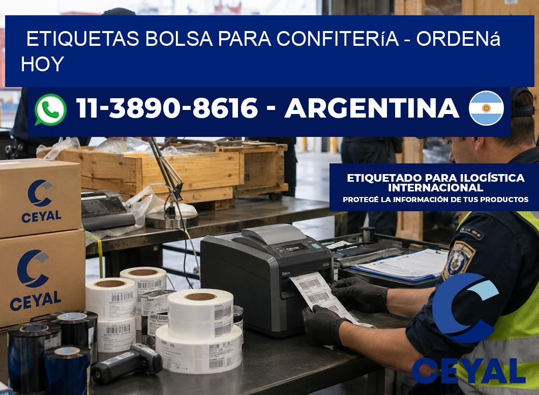 Etiquetas Bolsa para confitería - Ordená hoy